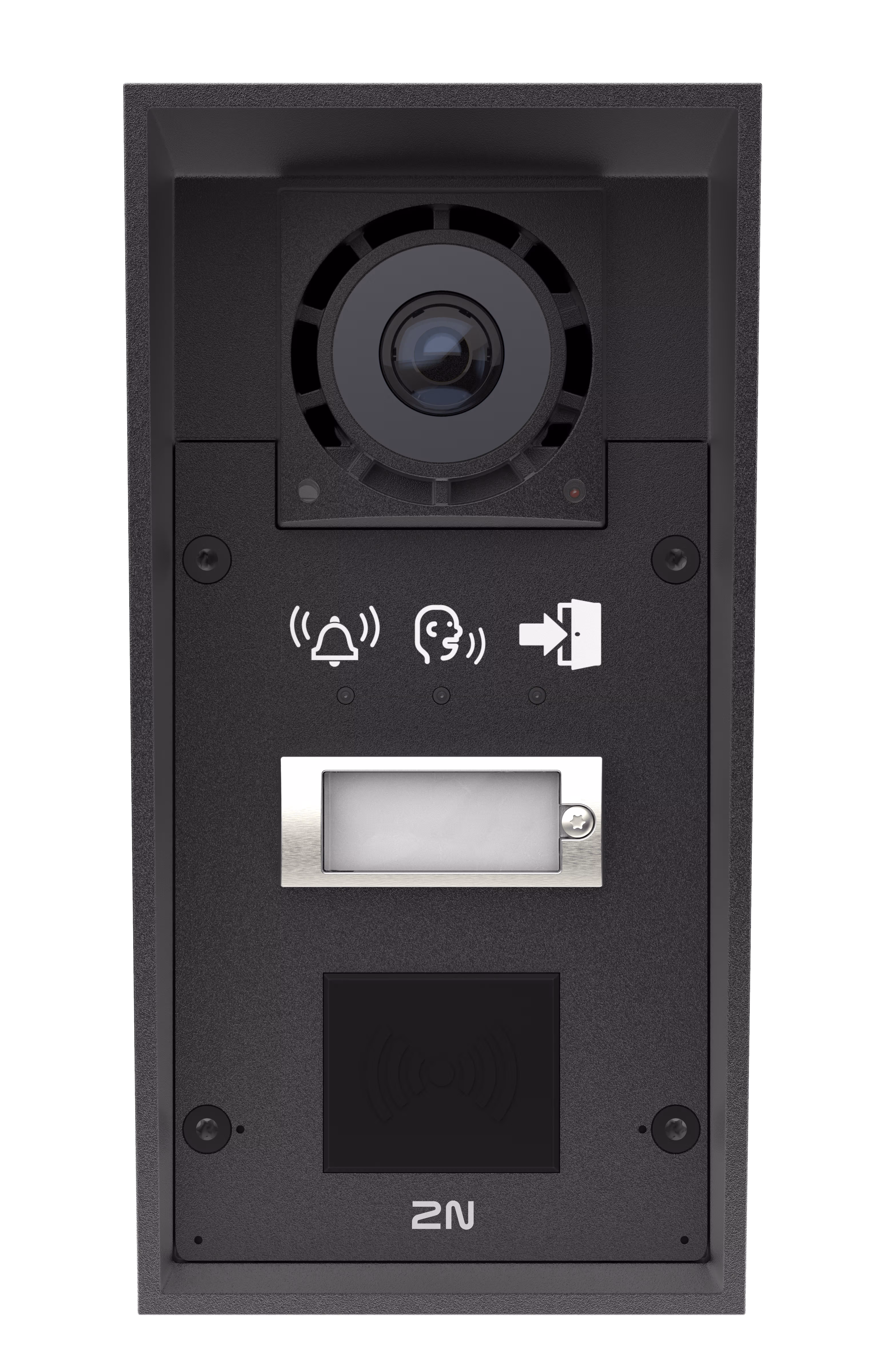 2N IP Force 2.0 camera 1 knop met pictogrammen en gereed kaartlezer