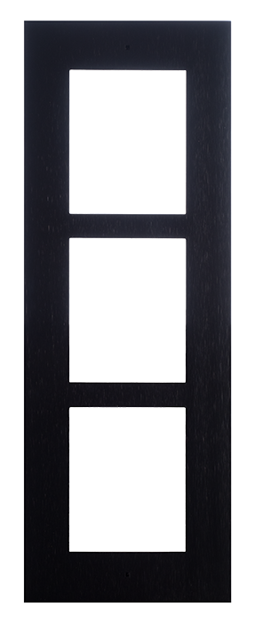 2N IP Verso frame inbouw 3 modules zwart