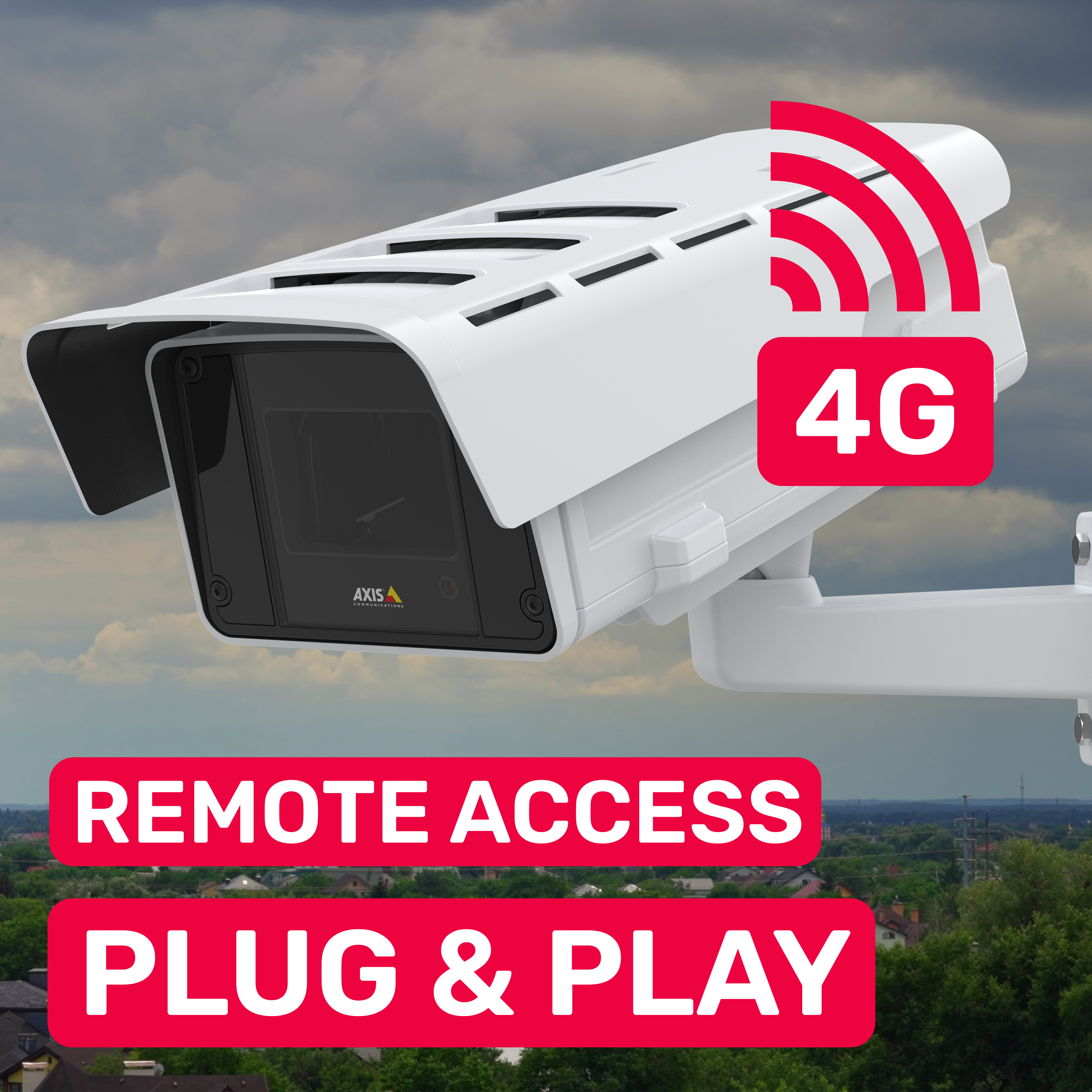 NetcamCenter Axis P1388 outdoor 4G Camera Set